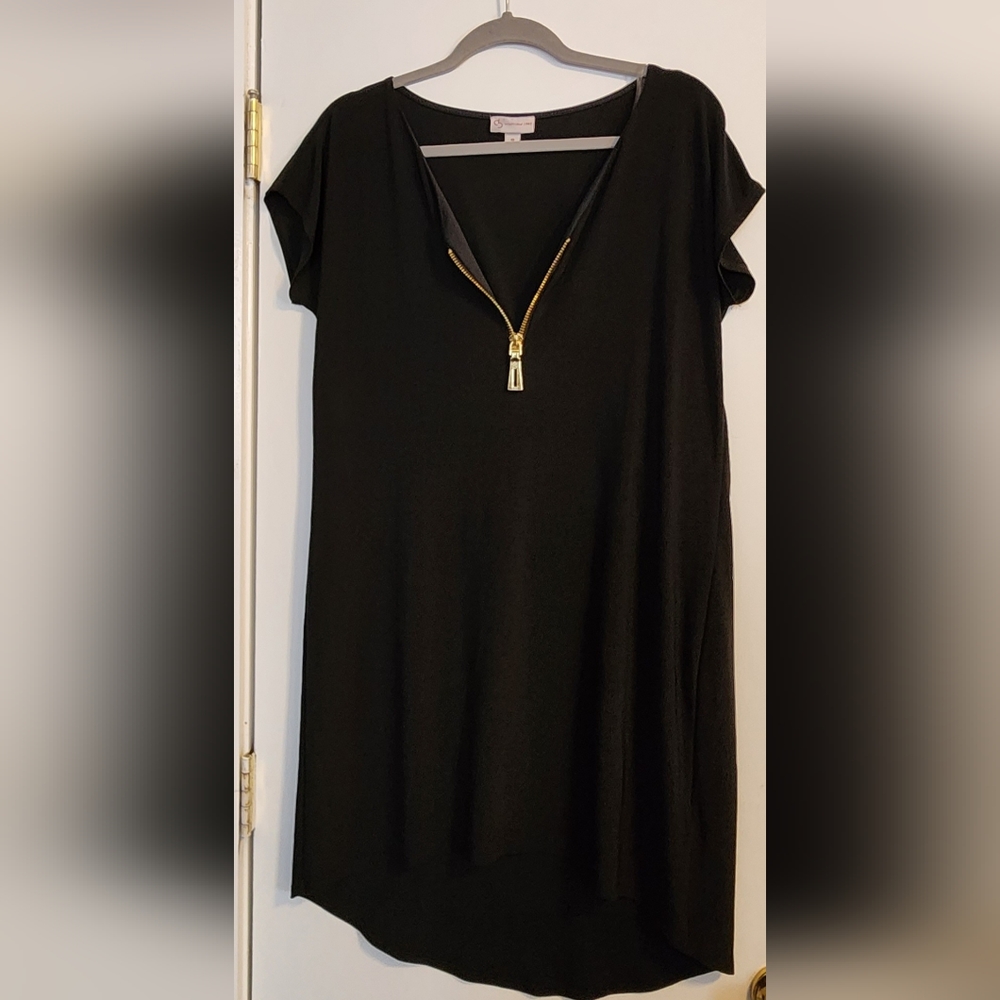 Women Black high low hem dress size 10